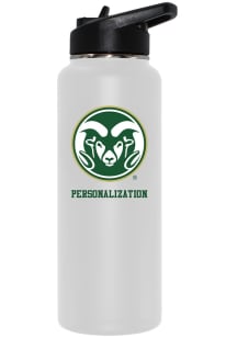 Colorado State Rams Personalized 34oz Quencher Stainless Steel Bottle - White