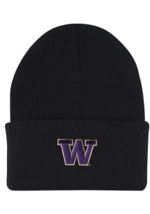 LogoFit Washington Huskies Black North Pole Youth Knit Hat