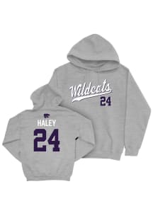 Austin Haley K-State Wildcats Mens Grey NIL Script Player Hood