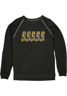 Colorado Buffaloes Mens Black Raglan Fleece Vintage Long Sleeve Fashion Sweatshirt