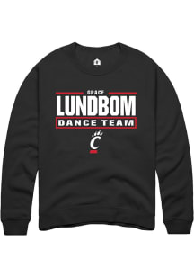 Grace Lundbom Cincinnati Bearcats Mens Black NIL Stacked Box Player Crew
