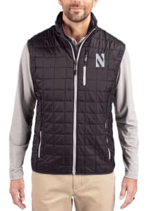 Cutter and Buck Northwestern Wildcats Big and Tall Black Rainier PrimaLoft Mens Vest
