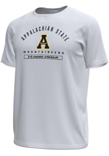 Under Armour Appalachian State Mountaineers White Name Tech Stretch Short Sleeve T Shirt