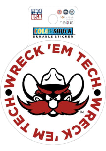 Texas Tech Red Raiders Script Durable Stickers - Red