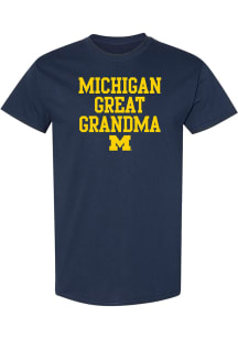 Michigan Wolverines Womens Navy Blue Great Grandma Short Sleeve T-Shirt