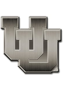 Utah Utes Antique Nickel Car Emblem - Red