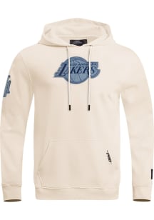 Pro Standard Los Angeles Lakers Mens White Varsity Blues Long Sleeve Hoodie