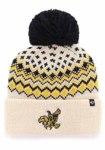 47 Iowa Hawkeyes Natural Elsa Cuff Womens Knit Hat