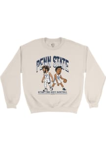 Campus Ink  Penn State Nittany Lions Mens Ivory Big Ten Media Days Caricature Player Crew