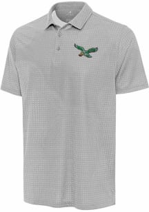 Antigua Philadelphia Eagles Mens Grey Mosaic Short Sleeve Polo
