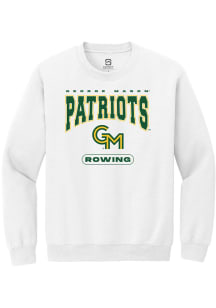 Summit Sportswear George Mason University Mens White Rowing Long Sleeve Crew Sweatshirt