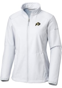 Columbia Colorado Buffaloes Womens White Heat Seal Kruser Ridge Light Weight Jacket