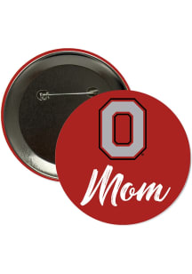 Ohio State Buckeyes 3" Mom Button - Red