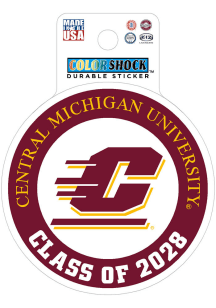 Central Michigan Chippewas Class of 2028 Durable Stickers - Maroon