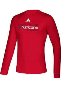 Adidas Tulsa Golden Hurricane Crimson Heat Seal Creator Long Sleeve T-Shirt