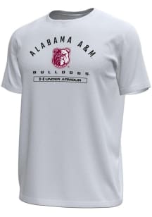 Under Armour Alabama A&M Bulldogs White Name Tech Stretch Short Sleeve T Shirt