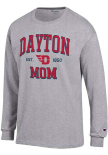 Champion Dayton Flyers Grey EST Date Mom Jersey Long Sleeve T Shirt