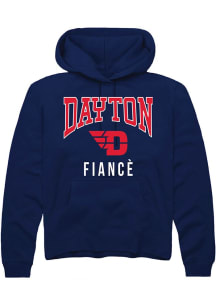 Summit Sportswear Dayton Flyers Mens Navy Blue Fiancé Long Sleeve Hoodie