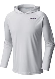 Columbia Illinois Fighting Illini Mens White Heat Seal Terminal Tackle Hood