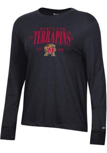 Champion Maryland Terrapins Womens Black Core LS Tee