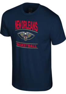 New Orleans Pelicans Navy Blue Vintage Feel Short Sleeve T Shirt