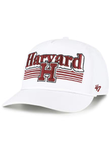 47 Harvard Crimson Script Fade Nylon Hitch Adjustable Hat - White