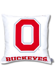 Ohio State Buckeyes Red Block Pillow Case