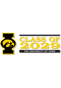 Iowa Hawkeyes 6x2 Class of 2029 Auto Decal - Gold