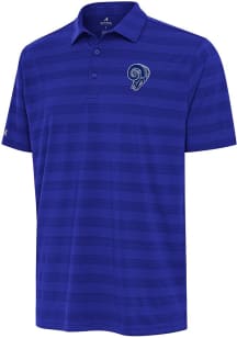 Antigua Los Angeles Rams Mens Blue Classic Tunnel Short Sleeve Polo