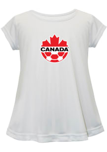 Vive La Fete Canada National Team Toddler Girls White Quinn Short Sleeve T-Shirt