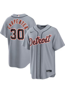 Kerry Carpenter Detroit Tigers Mens Replica Road Jersey - Grey