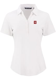 Cutter and Buck Indiana Hoosiers Womens White Forge Eco Polo Short Sleeve Polo Shirt