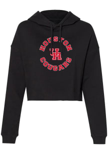 Summit Sportswear Houston Cougars Womens Black Circle Hooded Sweatshirt