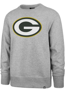 47 Green Bay Packers Mens Grey Imprint Headline Long Sleeve Crew Sweatshirt