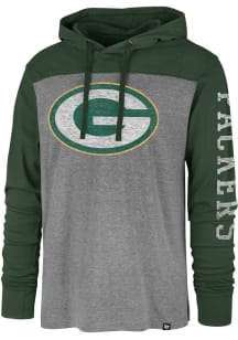 47 Green Bay Packers Mens Grey Franklin Wooster Long Sleeve Lightweight Hoodie