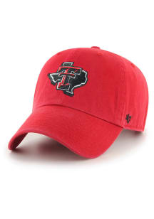 47 Texas Tech Red Raiders Logo Clean Up Adjustable Hat - Red