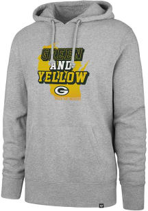 47 Green Bay Packers Mens Grey REGIONAL HEADLINE Long Sleeve Hoodie