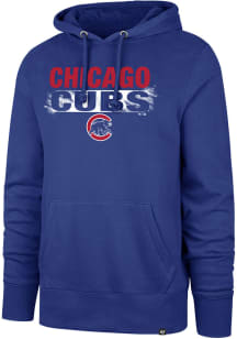 47 Chicago Cubs Mens Blue Base Slide Headline Long Sleeve Hoodie