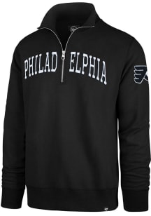 47 Philadelphia Flyers Mens Black CITY NAME STRIKER Long Sleeve Qtr Zip Fashion Pullover