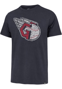 47 Cleveland Guardians Navy Blue Franklin Design Short Sleeve Fashion T Shirt