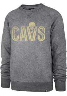 47 Cleveland Cavaliers Mens Grey MATCH Long Sleeve Fashion Sweatshirt