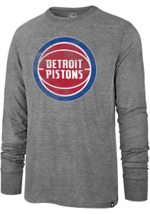 47 Detroit Pistons Grey Match Long Sleeve Fashion T Shirt