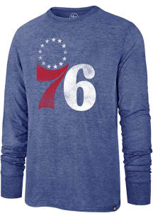 47 Philadelphia 76ers Blue Match Long Sleeve Fashion T Shirt