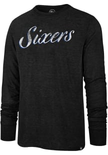 47 Philadelphia 76ers Black Match Long Sleeve Fashion T Shirt