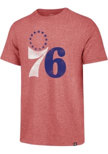 47 Philadelphia 76ers Red Match Short Sleeve Fashion T Shirt