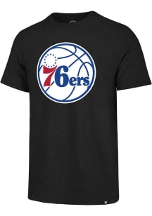 47 Philadelphia 76ers Black Match Short Sleeve Fashion T Shirt
