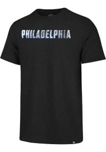 47 Philadelphia 76ers Black Match Style Short Sleeve Fashion T Shirt