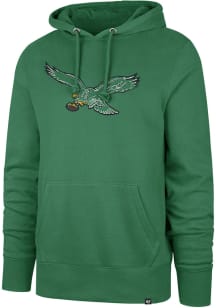 47 Philadelphia Eagles Mens Kelly Green Throwback Headline Long Sleeve Hoodie