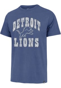47 Detroit Lions Blue Play Action Franklin Design Short Sleeve Fashion T Shirt
