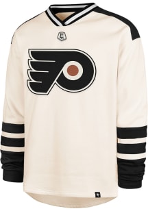 47 Philadelphia Flyers Mens White Benchmark Netminder Long Sleeve Fashion Sweatshirt